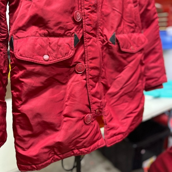 Alpha Industries Faux Fur Hood N-3B Parka – Red Reversible Nylon - Picture 12 of 13